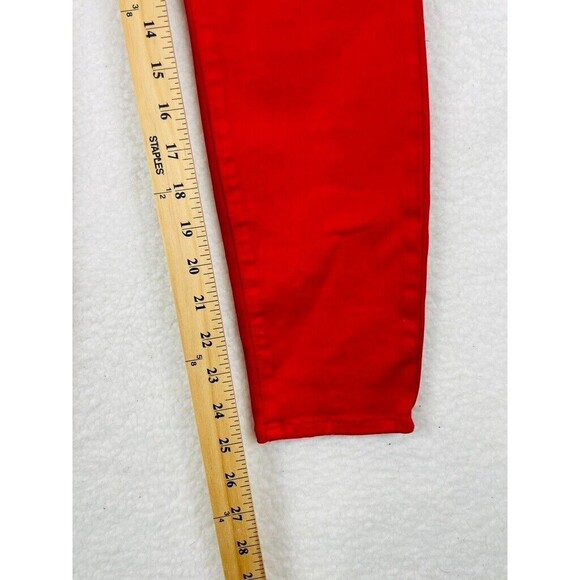 L’Agence Margot High Rise Ankle Skinny Jeans Women’s Size 27 Red Stretch Denim - Picture 3 of 8